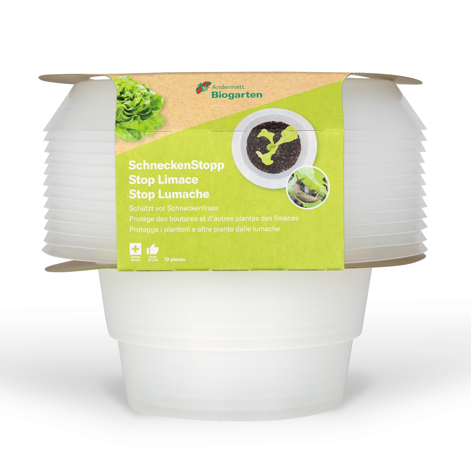 SchneckenStopp aus Kunststoff transparent 12er Set