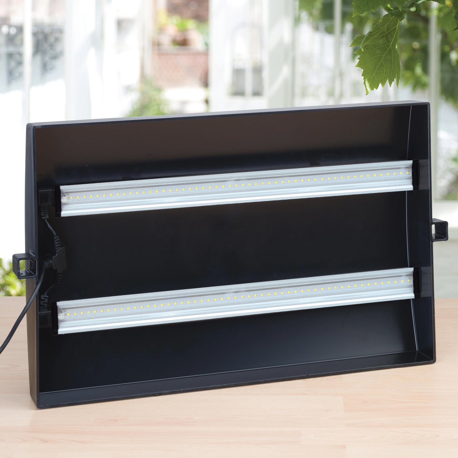 Küchengarten LED Weiß – 32-Watt LED Vollspektrum-Licht, Selbstbewässerungssystem, Perfekt für Kräuter, Salate & Zimmerpflanzen, 62 x 40 x 47 cm